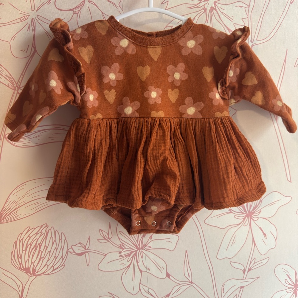 Wild Wawa Rust Floral Kids One Piece